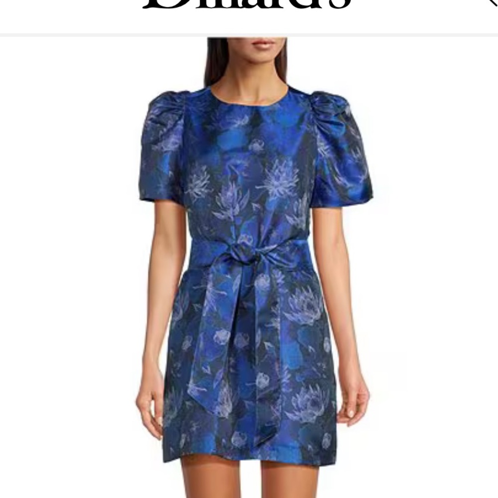 Dillards Abbey Glass blue mini dress